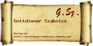 Gottdiener Szabolcs névjegykártya